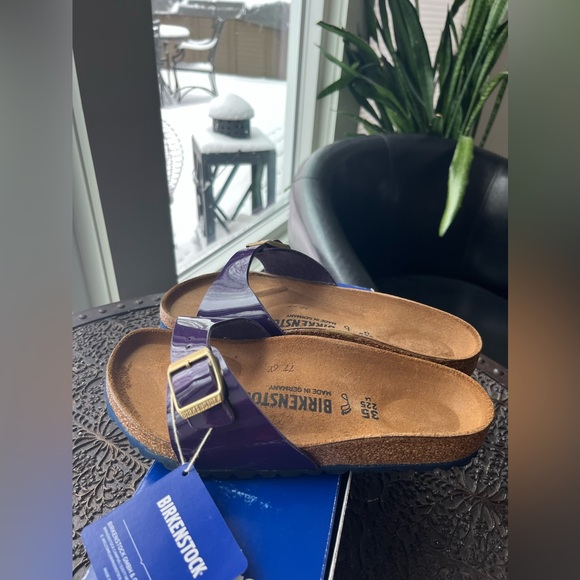 Birkenstock Shoes - BIRKENSTOCK MADRID SANDALS IN VIOLET PATENT 35 EU 4-4.5 US